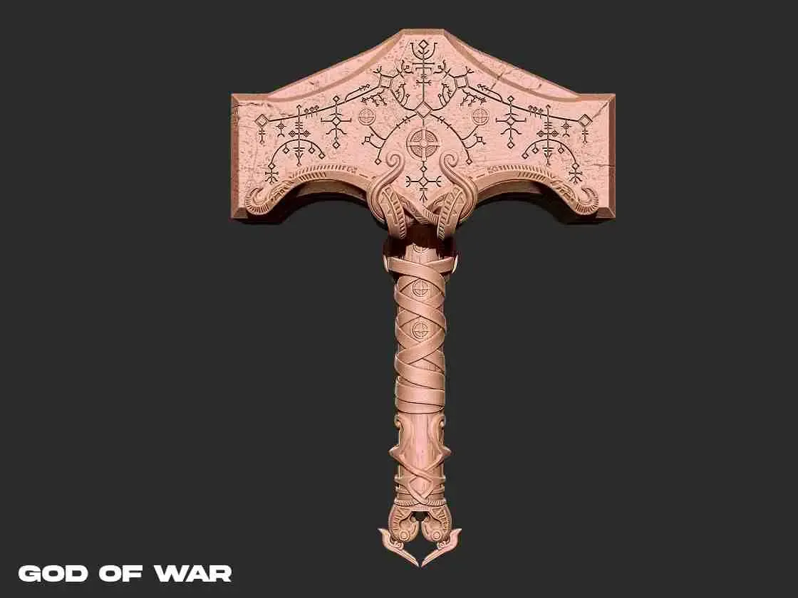 Mjolnir God of War 3D print model
