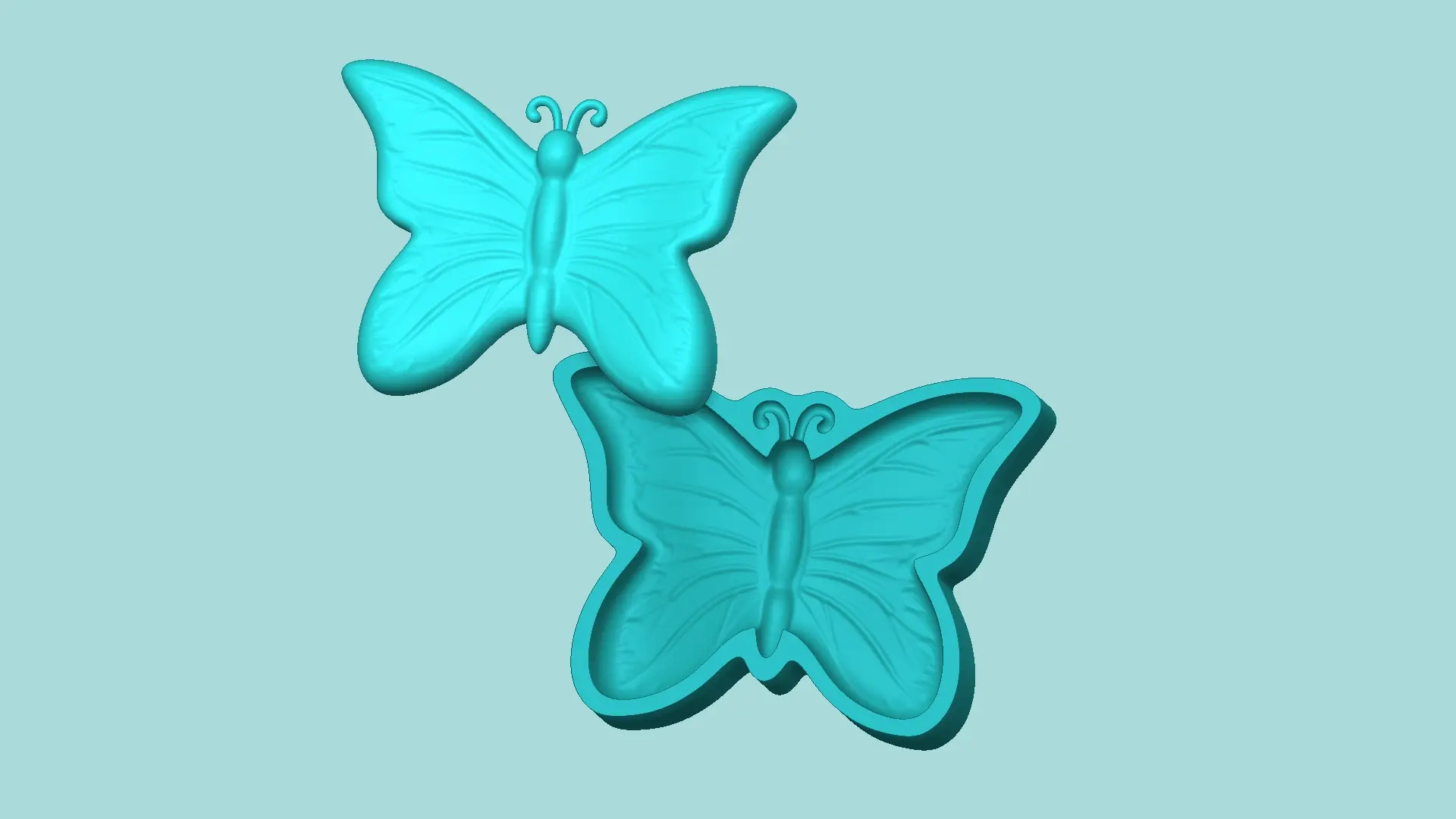 Butterfly 01 Mold - Silicon Maker Template