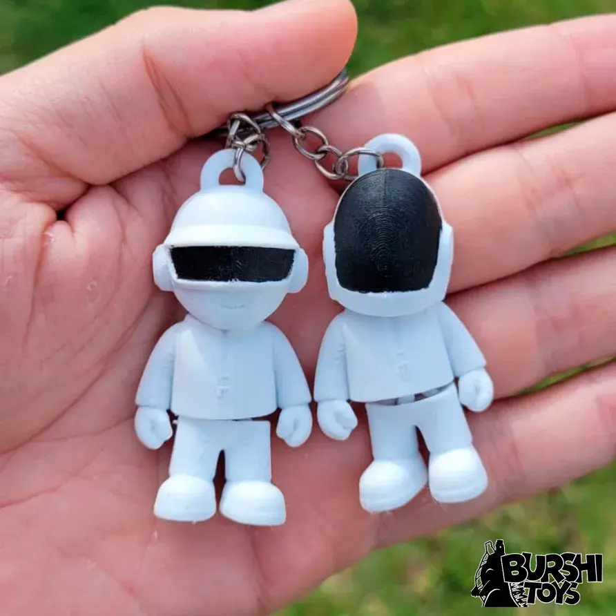 DAFT PUNK CUTE FLEXI KEYCHAIN PRINT IN PLACE