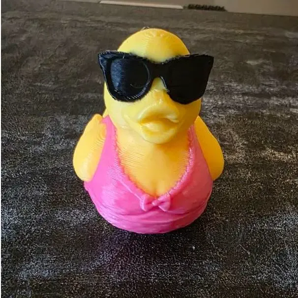Classic Summer Rubber Duck with Swimsuit