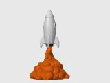 Rocket Takeoff Desk Sculpture-1
