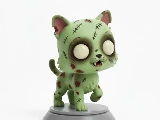 Gato Zombie estilo Funko
