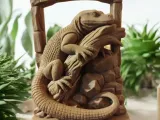 Lizard Guardian in Stone Frame-0