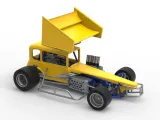 Vintage Winged Supermodified stock car Version 3 Scale 1:25-8