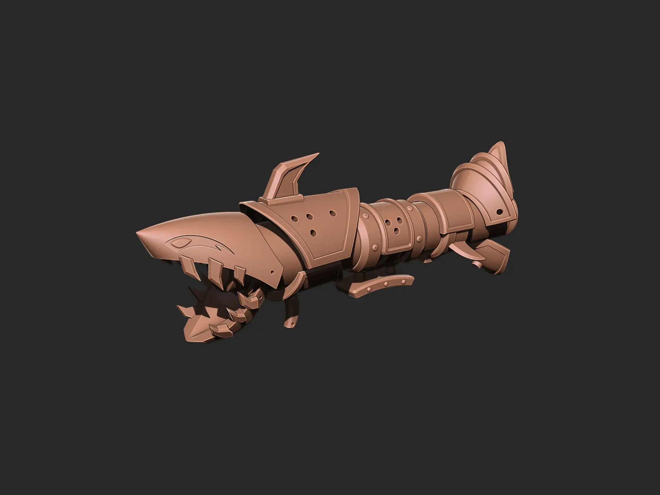 Jinx Fishbone shark Launcher 3d print model