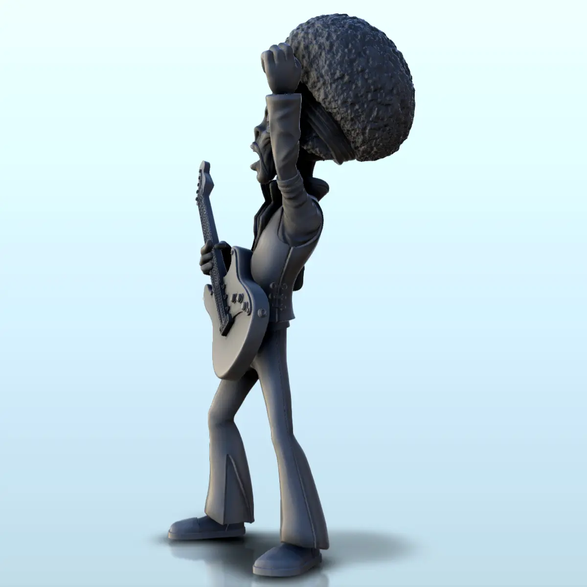 Alien Jimi Hendrix with costume and guitar (16) (+ pre-suppo