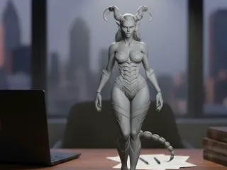 demon woman with scorpion tail