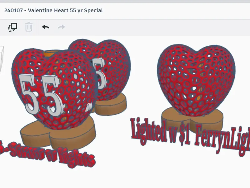 Inimă Valentine luminată