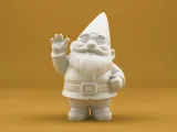 Cute Waving Garden Gnome – Friendly 3D Printable Gnome Figur-1