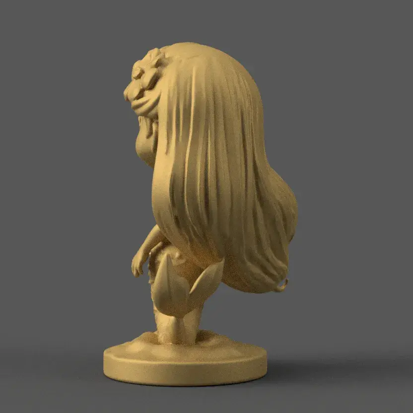 Cute Mermaid 3D Model – STL File for Decoration Gifts