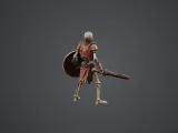 Skeleton Swordsman with Shield - Tabletop Miniature-3