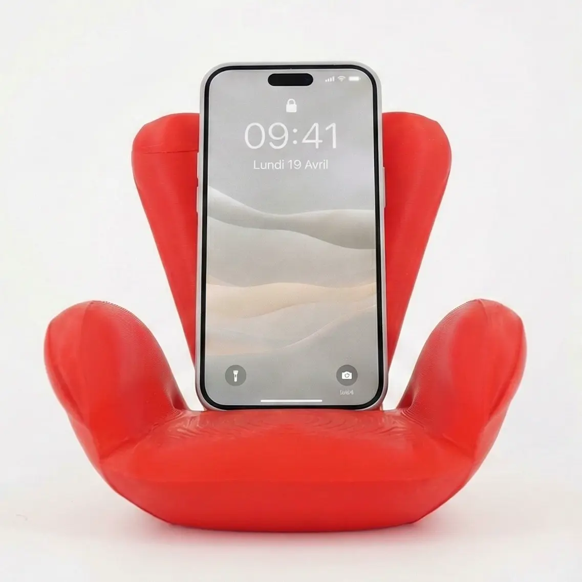 Retro Armchair iPhone Stand - Vintage 70s Desk Decor