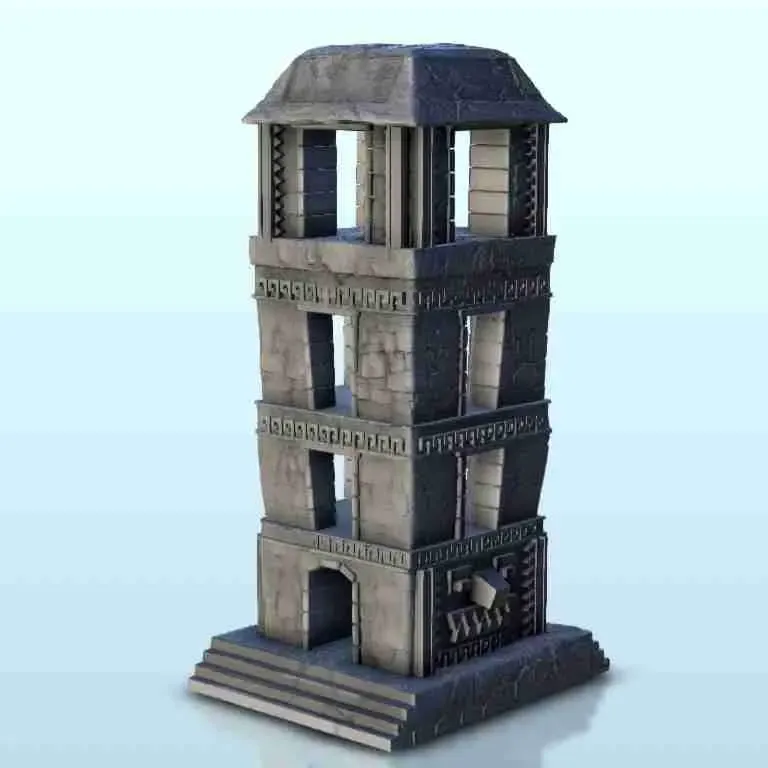 Mesoamerican tower with floors 12 - miniatures warhammer ter