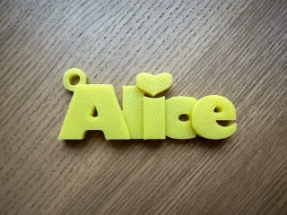 Alice name keychain