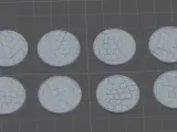 25mm terrain base - worn cobblestone pattern-0