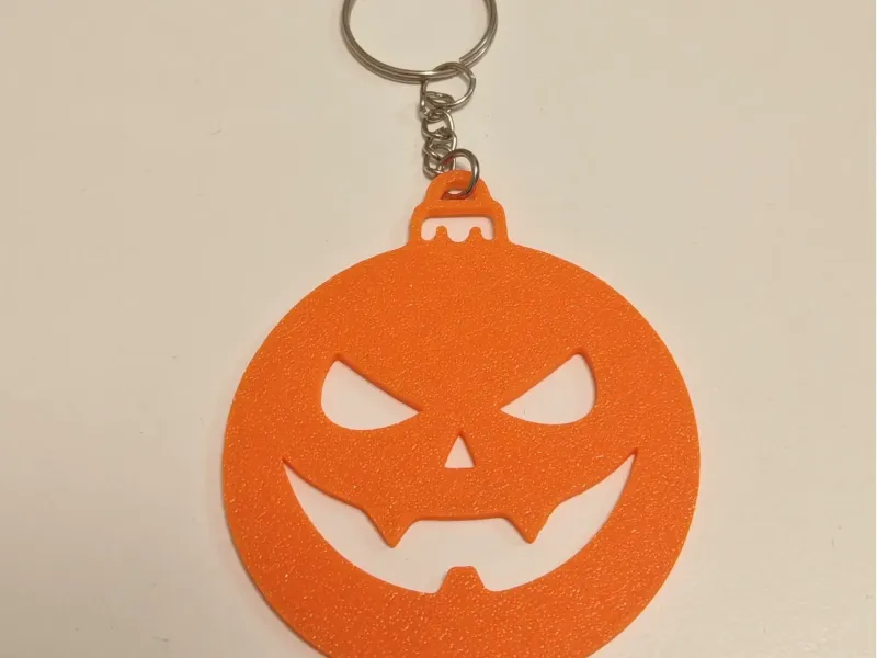 Adorno colgante con forma de calabaza de Halloween - llavero