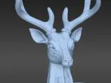 Rustic deer head candlestick-1