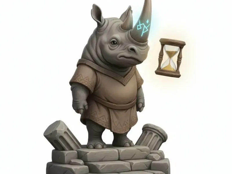 🦏 Chronohorn Guardian – Timebound Rhino Mystic