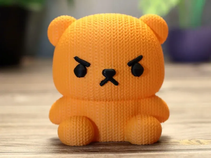 Angry Knitted Teddy Bear