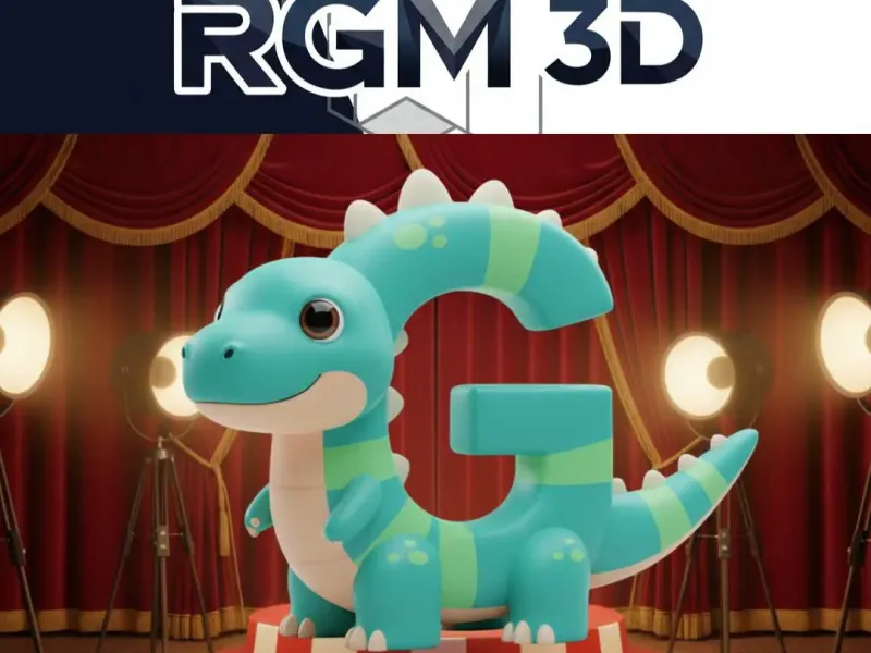 Letter G in the shape of a Dino