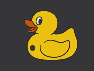 Keychain Happy Yellow Duck