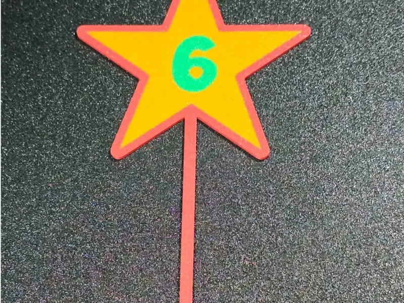 Decoração de Bolo Estrela N6