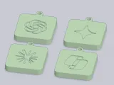 Generative AI logo keychain-1