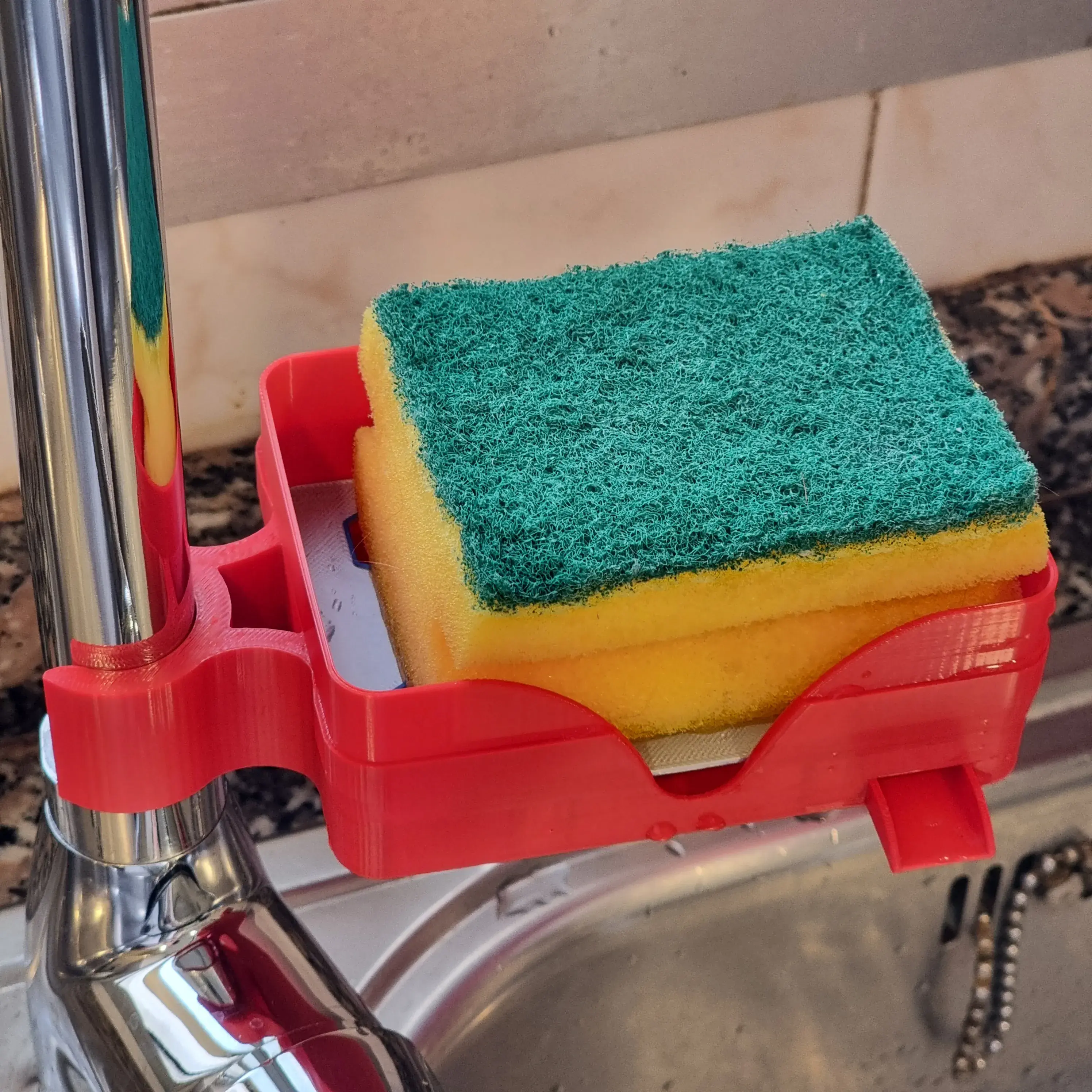 Faucet sponge holder ( NO SUPPORT/ NO HARDWARE )