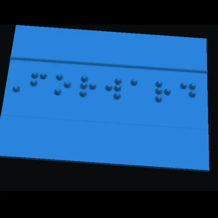 FORWARD BRAILLE CODE 1 BUTTON FOR GAME PARTICIPANTS 