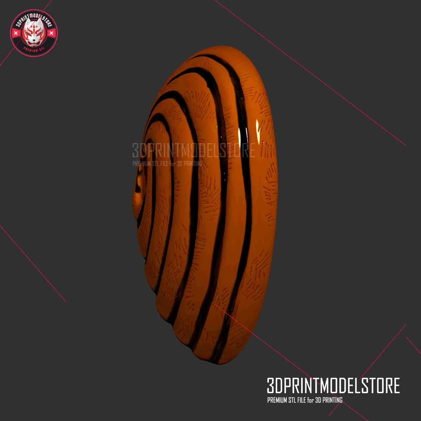 Naruto Tobi Obito Uchiha Maschera per costume di Halloween Cosplay