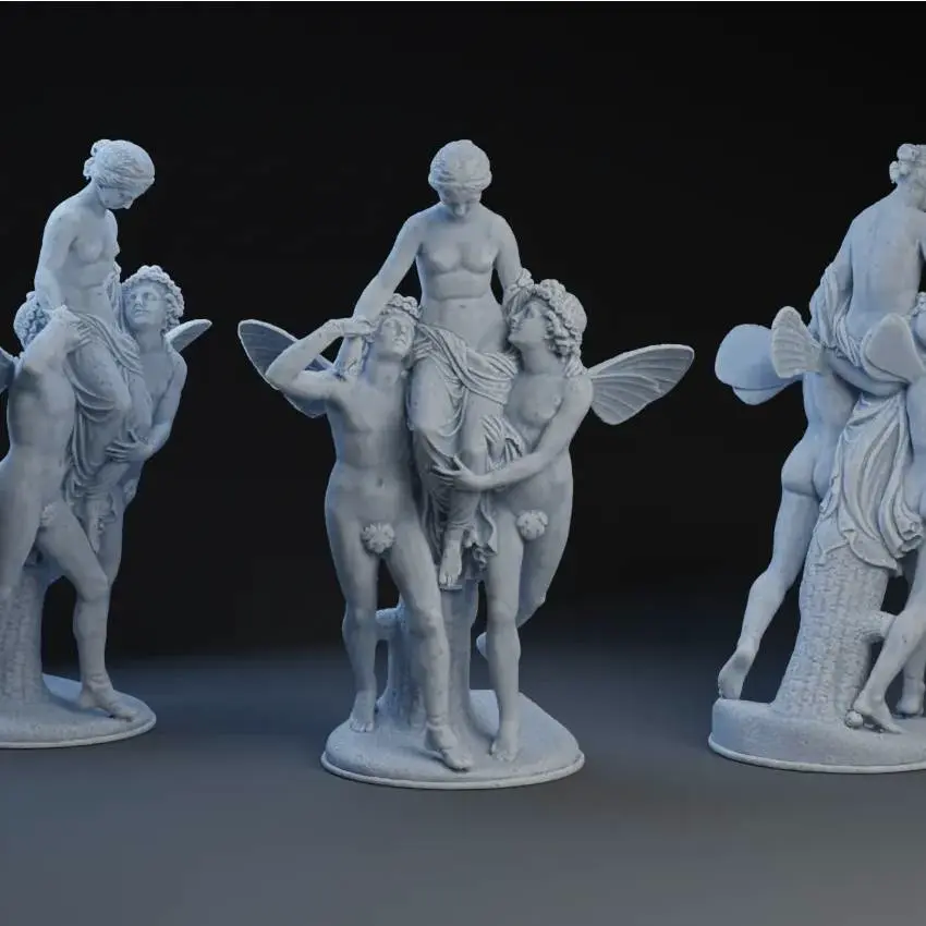 💞 Psyche and Zephyrus – 3D Printable Classical Sculpture