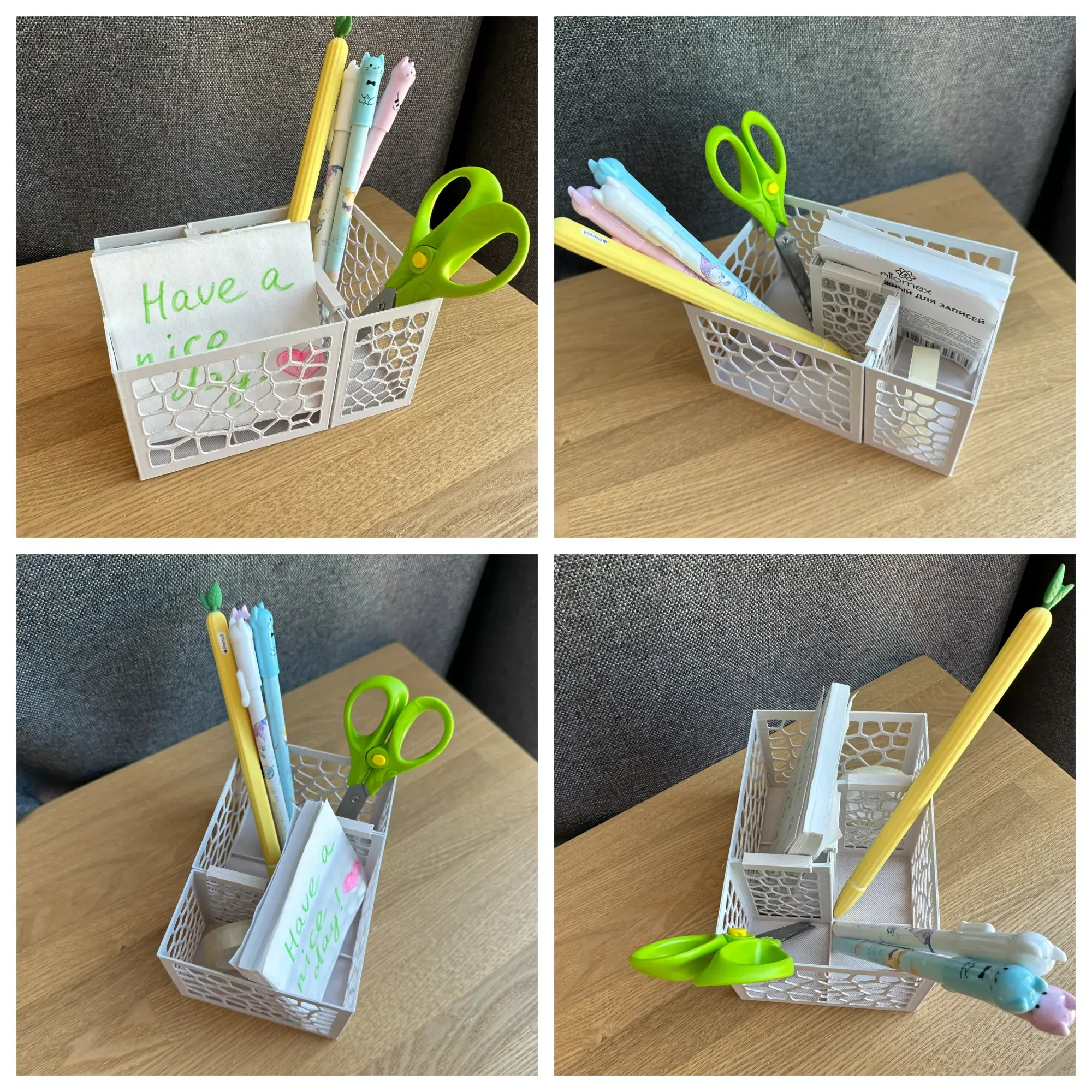 Modular organizer made of square heart boxes