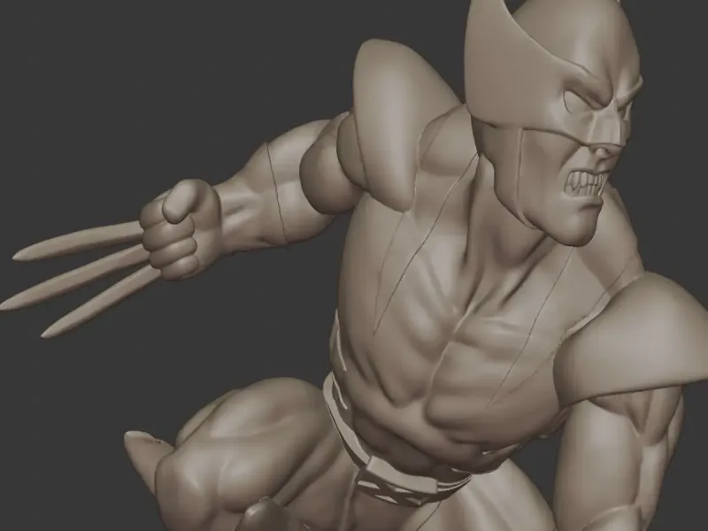 Clawed Mutant Warrior Statue – Dynamic Superhero 3D Print