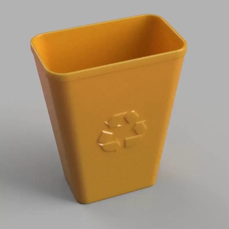Recicle trash can bin (no supports easy print)