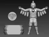 NBA - NEW ORLEANS PELICANS BASKETBALL MASCOT STATUE - 3D PRI-3