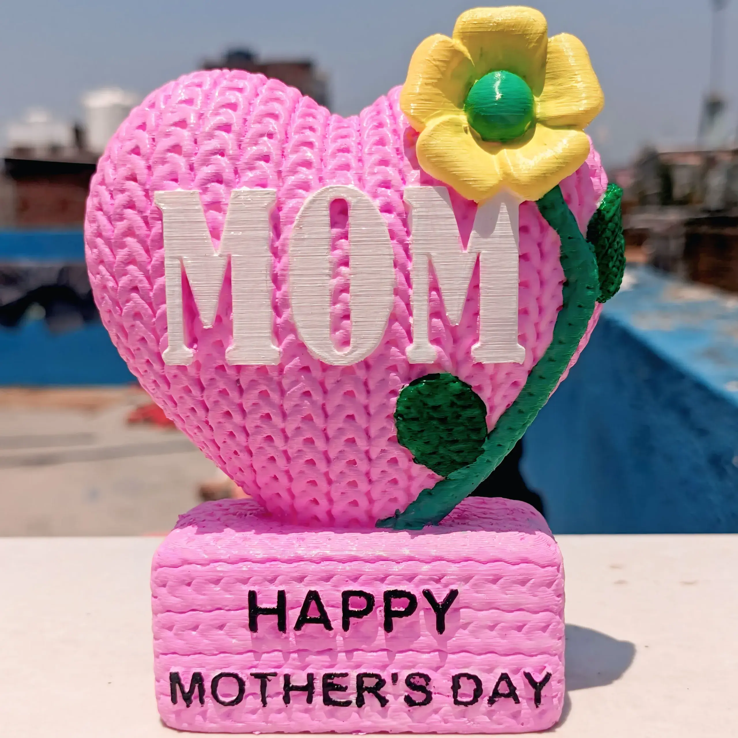 Knitted Mothers Day Heart (cute)