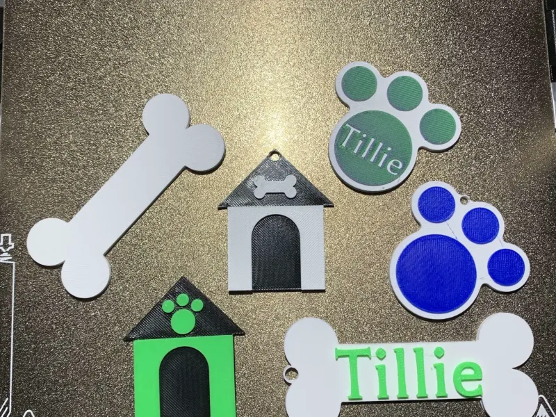 Customizable Pet Keyrings - 4 Fast Print Designs