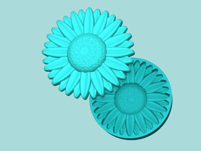 Sunflower 05 - Silicone Mold Maker - Template