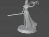 Vampirin - Fledermaus & Schwert - TableTop 32mm-1