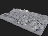 Mountain Ridge Topographic Relief Map – 3D Printable STL-4