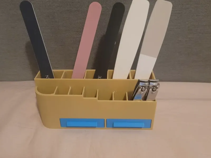 Nail file Organizer with 2 drawers