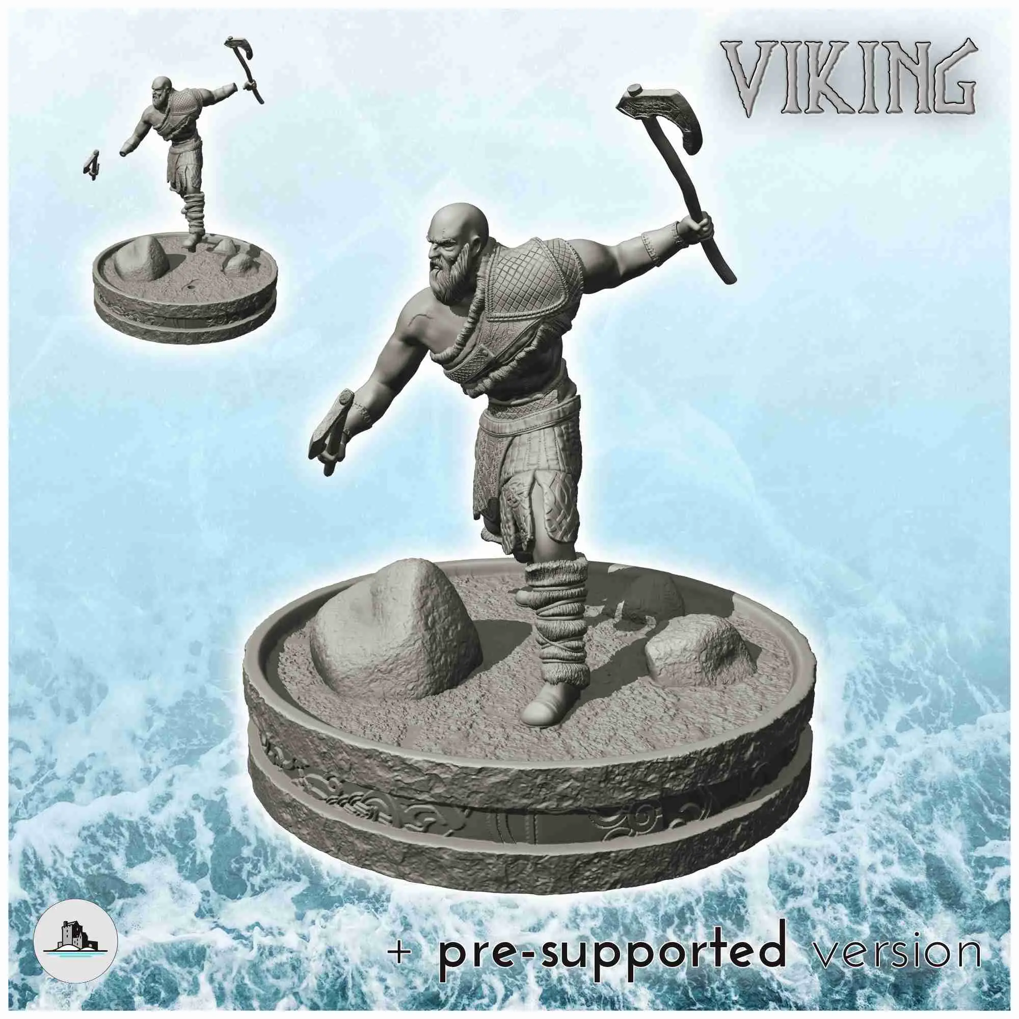 Viking figures pack No. 1 - scenery medieval miniatures warh