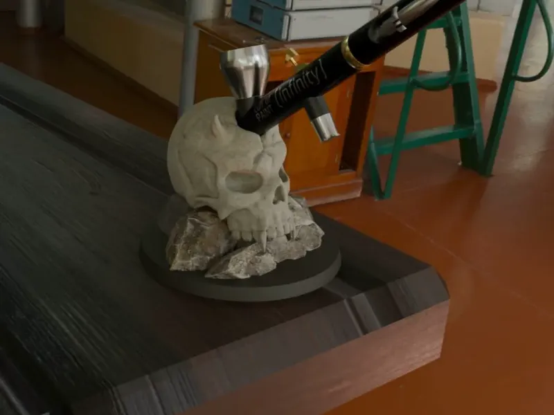 Daemonic airbrush holder