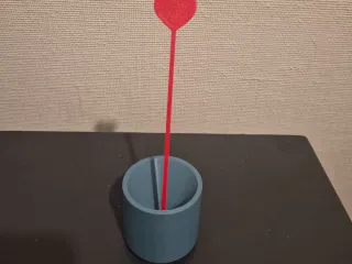 Glitter poker tool heart
