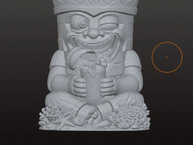 Tiki with a Cocktail 8” High