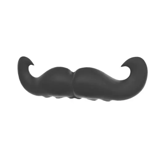 Curled Handlebar Mustache Prop 3D Model STL Printable