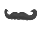 Curled Handlebar Mustache Prop 3D Model STL Printable-0