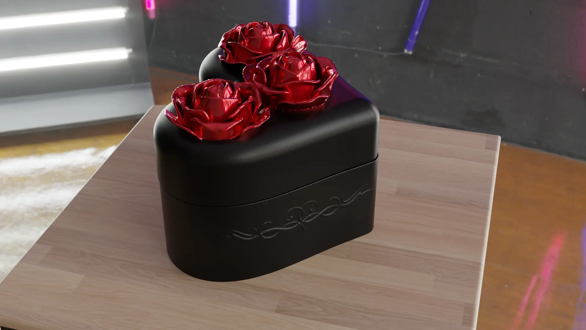 Heart-shaped Rose Box