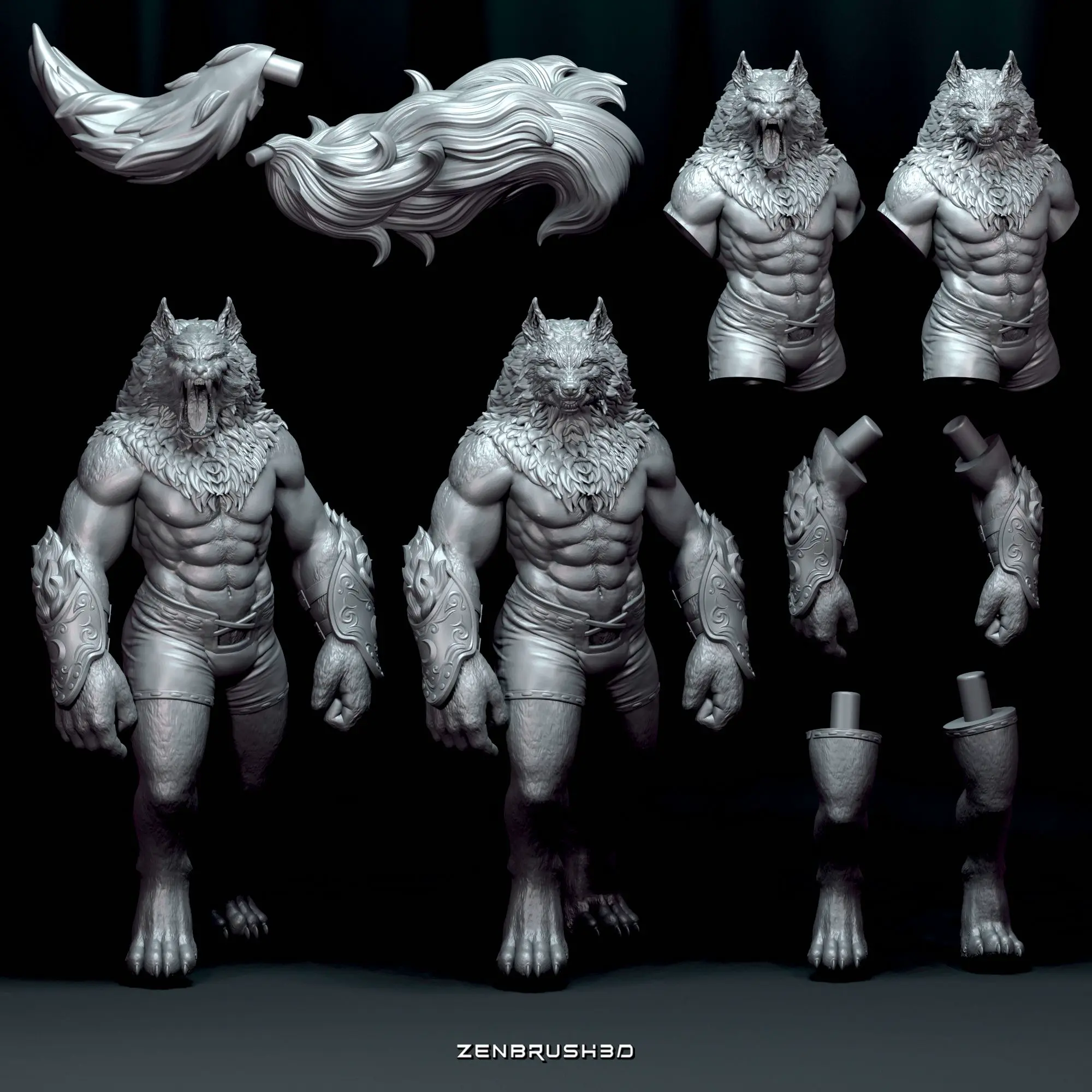 WEREWOLF - YUGO -BLOODY ROAR STL - 3D PRINTING