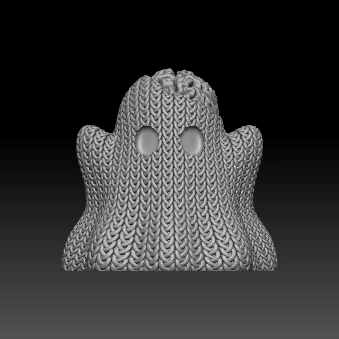 Knitted Ghost With Brain
